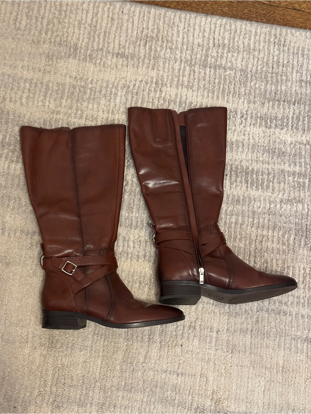 Naturalizer Women's Rena 2 Wide Calf Knee High Block Heel Riding Boots